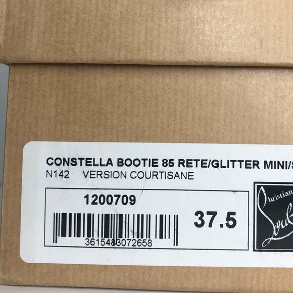NIB Christian Louboutin Constella 85 Glitter Crystal Embellished Bootie 37.5 - Picture 13 of 13